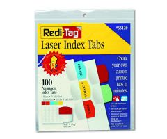 Laser-Printable Index Tabs, 1-1/8", Five Colors