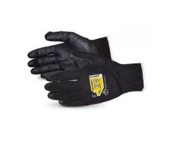 13 Gauge Dexterity Cut Level A2 Nitrile Palm Industrial Gloves, Black, Size M