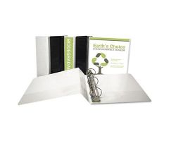 Earth's Choice Biobased Round Ring View Binder, White, 2" Capacity