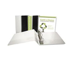 Earth's Choice Biobased Round Ring View Binder, White, 3" Capacity