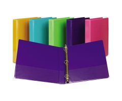 Biobased Durable Fashion View Binder, O-Ring, Purple, 11" x 8-1/2", 1" Capacity