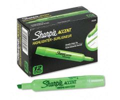 Accent Tank Style Highlighter with Chisel Tip, Fluorescent Green