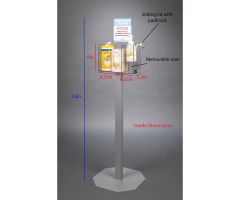 Sanitizing Station-3 Position, Riser, Padlock, 2STL, 2STL Kit