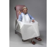 Smoker's Apron for Geri-Chair White 39"L x 44"W