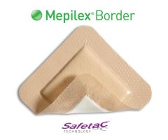 Mepilex Border Self-Adherent Absorbent Foam Dressing with Safetac Technology, 3" x 3" (7.5 x 7.5 cm)