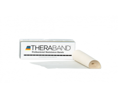 TheraBand Professional Latex Resistance Bands - 5” wide x 6 yards long - Super-Light Tan Gold