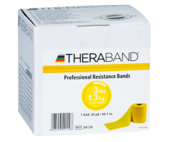 TheraBand Professional Latex Resistance Bands - 5” wide x 50 yards long - Light Yellow