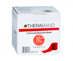 TheraBand Professional Latex Resistance Bands - 5” wide x 50 yards long - Medium Red