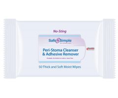 Stoma Cleanser and Adhesive Remover Wipes by Safe N Simple SFNSNS00525C
