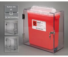 3 Gallon Sharps Container Wall Cabinet-Cam Lock, Wall Mount