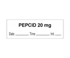 "Pepcid 20 mg" DTI Tape, 1/2" x 500", White