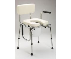 Drop Arm Commode With Padded Seat