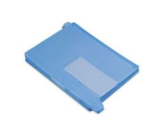 Blue Bottom End Tab 2-Pocket Poly Out Guides, Letter Size