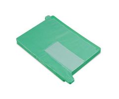 Green Bottom End Tab 2-Pocket Poly Out Guides, Letter Size