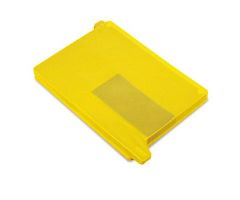 Yellow Bottom End Tab 2-Pocket Poly Out Guides, Letter Size