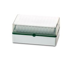 Rack and Box with 96 Individual Tubes, Nonsterile, Green