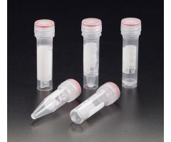 Micrewtube Microcentrifuge Tube, 1.5 mL, Round Bottom, with Tamper-Evident Screw Cap with Washer Seal and Flat Top, O-Ring, and Printed Graduations, Sterile