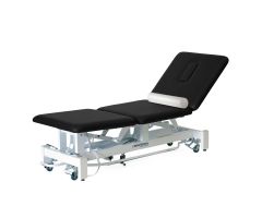 Metron Elite Physical Therapy Table, Aster 3 Section with Roll, Black