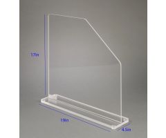 Free-standing Acrylic Splash Shield-17Tx19W, Bump