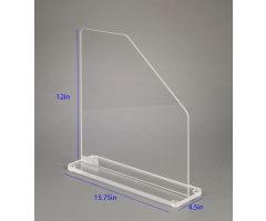 Free-standing Acrylic Splash Shield-12Tx15.75W, Bump