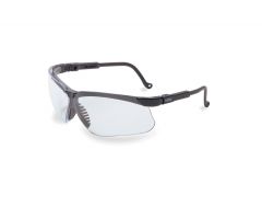 Uvex Genesis Safety Glasses with Ultra-dura Anti-Scratch Clear Lens and Black Frame