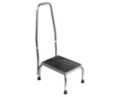 Safety Bar Step Stool, 14" x 11" Base, 9" Step Height. Silver Vein Finish-Not for MRI use-NO DISCOUNT