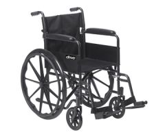 Drive Medical Silver Sport 1 Wheelchair w/ Arms & Footrest