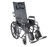 Drive Silver Sport Wheelchair-Elevate Leg Rest-Desk Arm-18"