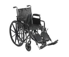 Drive Silver Sport 2 Wheelchair-Desk Arm-Elevating Leg Rest-16"