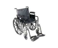 Drive Silver Sport 2 Wheelchair-Desk Arm-Swing Footrest-16"
