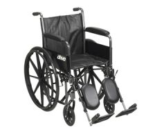 Drive Silver Sport 2 Wheelchair-Full Arms-Elevate Leg Rests-16"