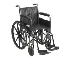 Drive Silver Sport 2 Wheelchair-Full Arm-Swing Footrest-18"