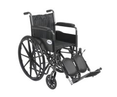 Drive Silver Sport 2 Wheelchair-Fixed Arms-Elevate Leg Rest-18"