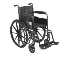 Drive Silver Sport 2 Wheelchair-Fixed Arm-Swing Footrest-18"
