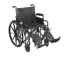 Drive Silver Sport 2 Wheelchair-Desk Arms-Elevate Leg Rests-20"