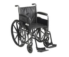 Drive Silver Sport 2 Wheelchair-Full Arm-Swing Footrest-20"