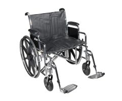 Wheelchair Transport Sentra EC 500lb Capacity Black Swngwy Ftrst/Alum Ft Plt Ea
