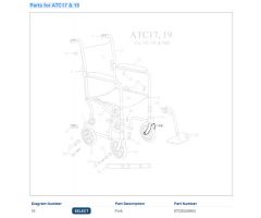 Front Fork for 10950 Transport Chairs