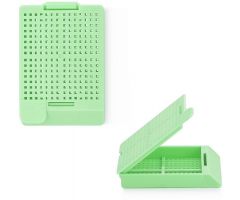 CASSETTE, BIOPSY, HINGE LID, BLK, GRN, 500/CS