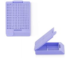 CASSETTE, BIOPSY, HING LID, BLK, LILA, 500/CS