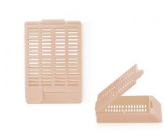CASSETTES, EMBED, HINGED, W/LID, TAN, 500/BX
