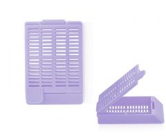 CASSETTE, EMBED, HINGED, W/LID, LILAC, 500/BX