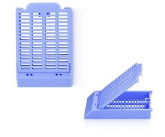 CASSETTE, EMBEDDING, HING, W/LID, TAPED, BLUE