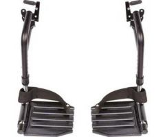 Hemi Swingaway Footrests, Composite Footplates with Heel Loops T93HCP