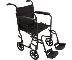 ProBasics Aluminum Transport Wheelchair, 19-inch, Black