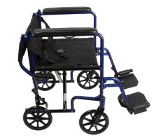 ProBasics Aluminum Transport Wheelchair, 19-inch, Blue