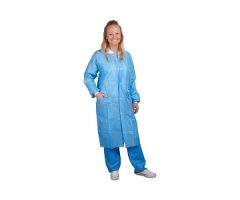 Knee-Length Lab Coat, Light Blue, Size XL