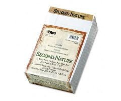 Second Nature Recycled 5" x 8" Ruled Writing Pad, White