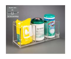 Triple Wipe Holder-2 Tub, Packet, Wall Mount