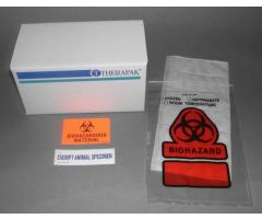 Exempt Animal Specimen Ambient Transport System with Medium Transport Box, Specimen Transport Bag, Absorbent Material, EAS Label, Biohazard Label and Cushioning Material, Holds Up To 6 Tubes